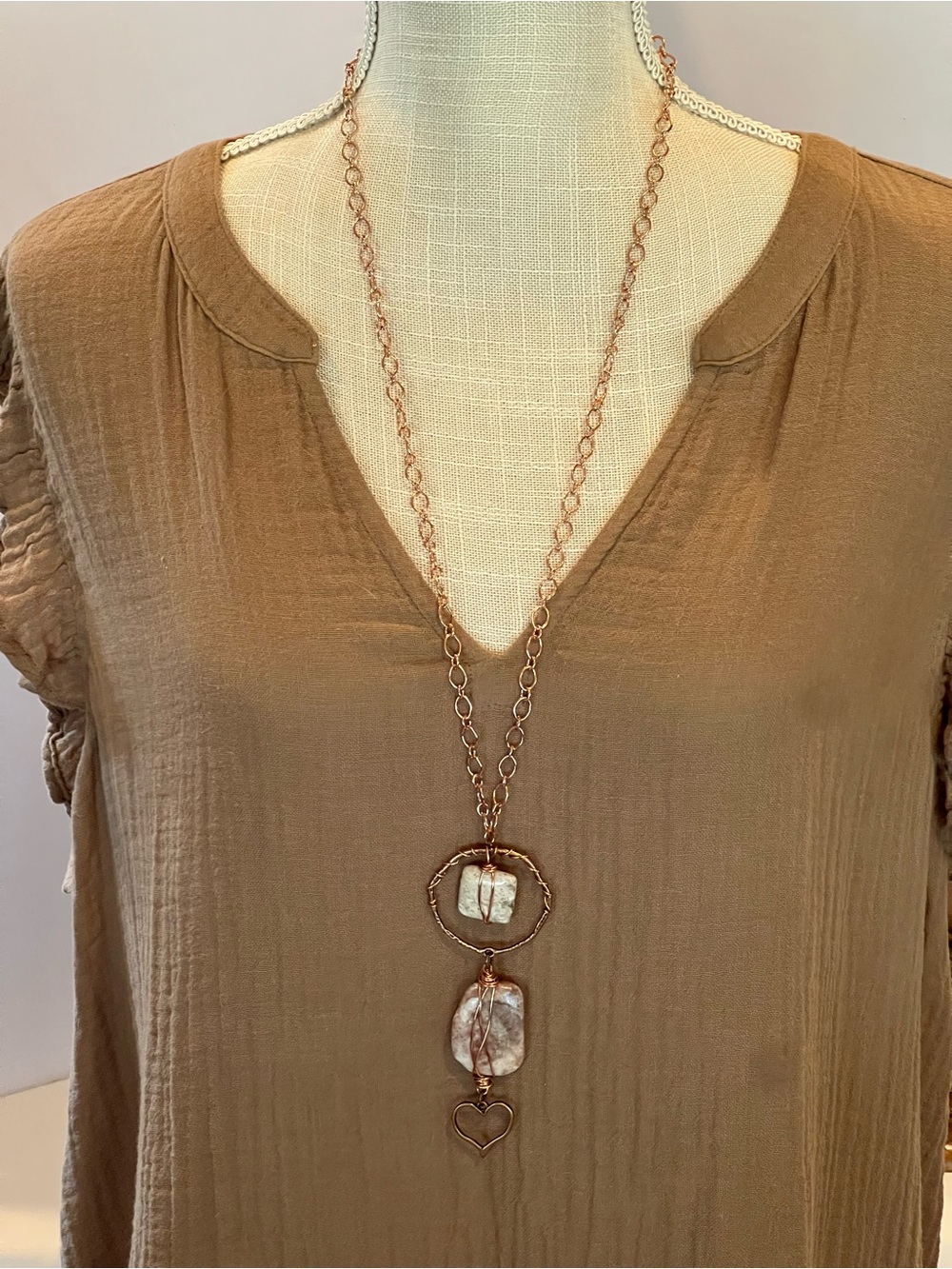 Elbaite Gemstone Statement Pendant Necklace